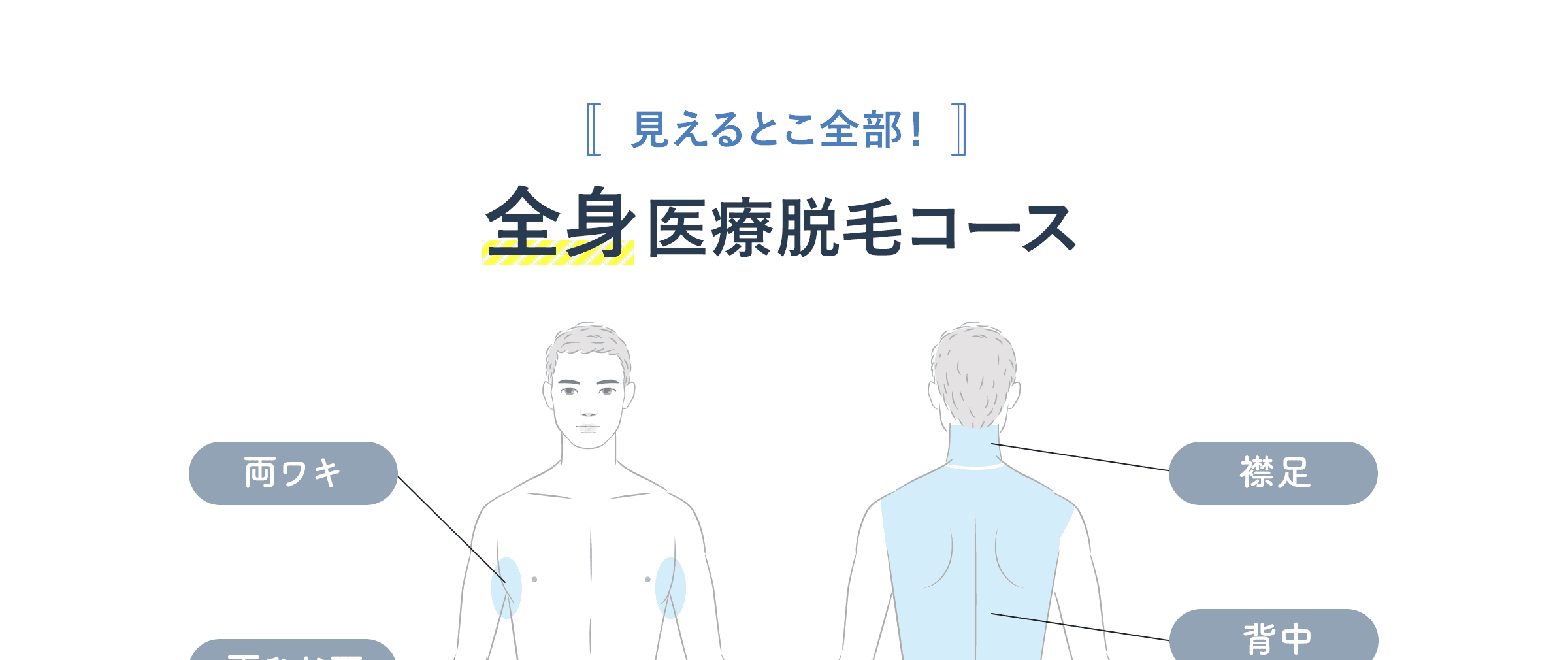 見えるとこ全部! 全身 医療脱毛コース オプションメニュー【VIO医療脱毛】
