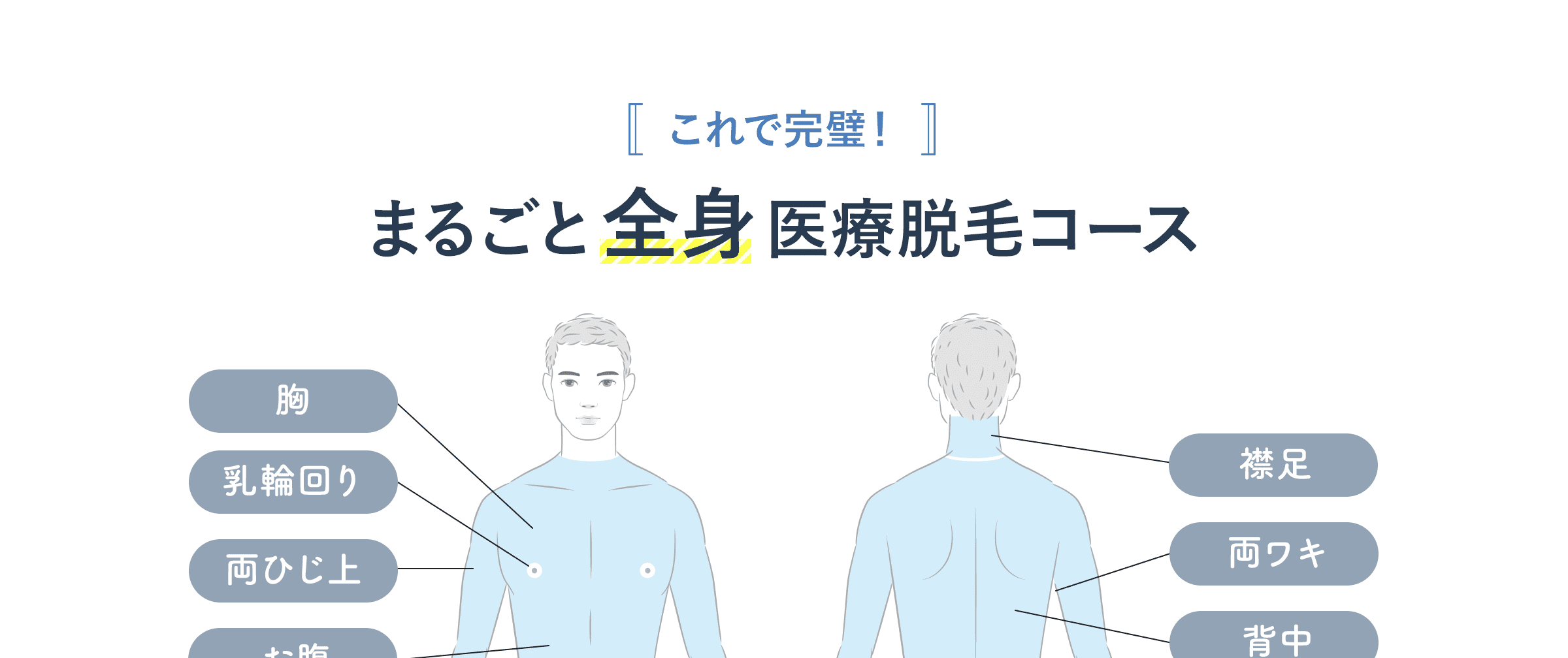 これで完璧！ まるごと 全身 医療脱毛コース オプションメニュー【VIO医療脱毛】 全身医療脱毛通常料金