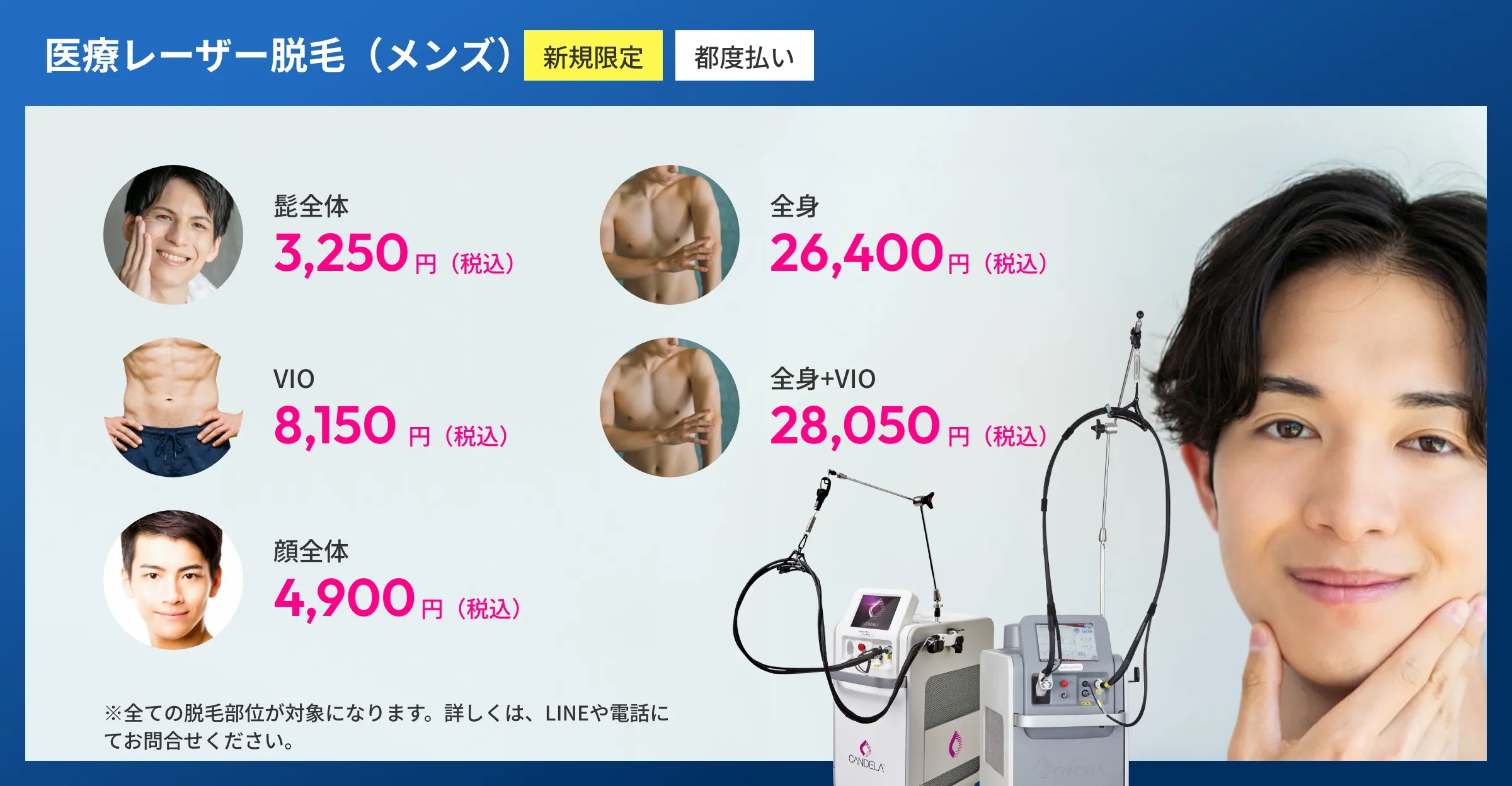 医療レーザー脱毛（メンズ）