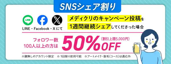 SNSシェア割り