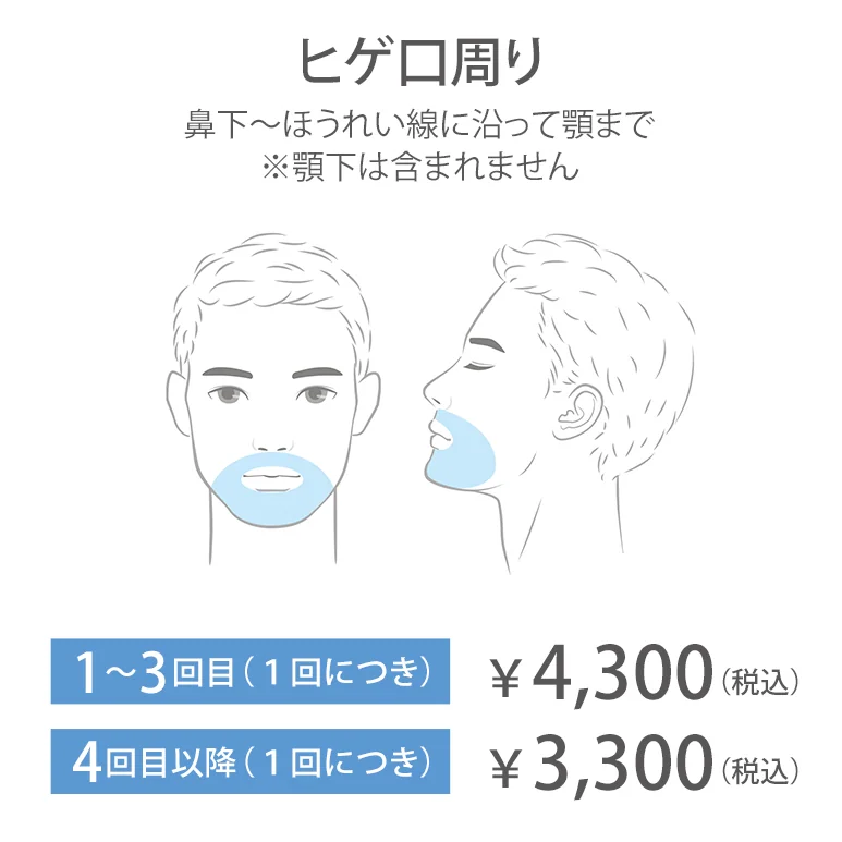 ヒゲ口周り