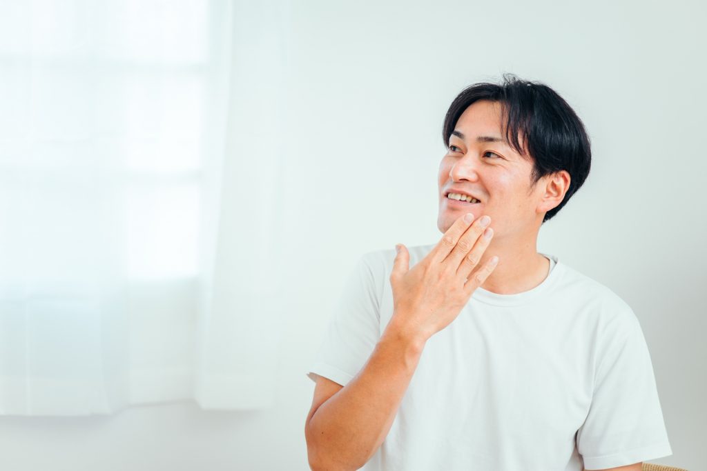 きれいな肌の男性