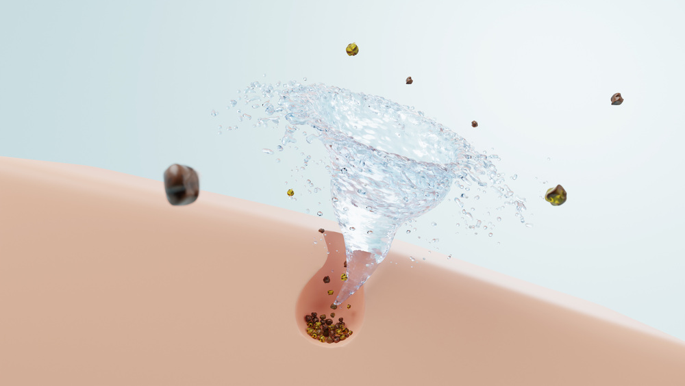 毛穴洗浄の様子